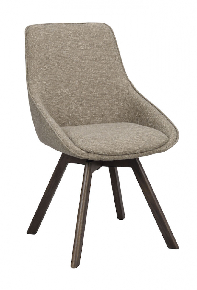 Krzesło 'Alison' - Ciemnobeżowy/Dąb