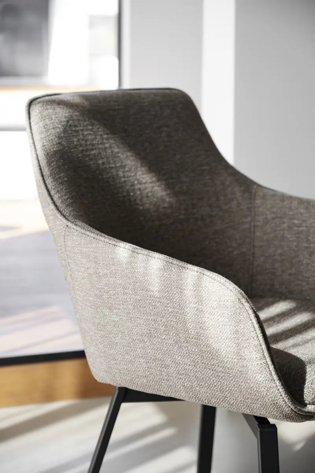 Fotel 'Alison' - Ciemnobeżowy/czarny