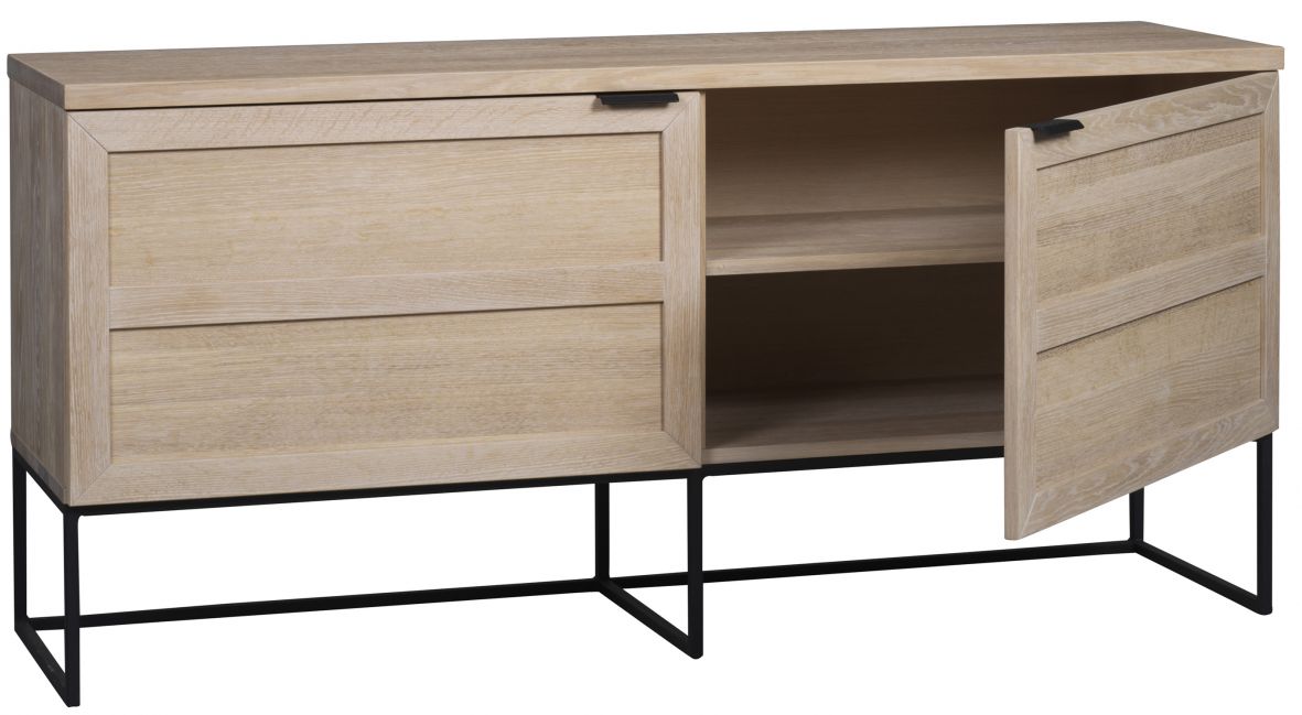 Stolik boczny 'Everett' - Białe olejowane dębowe