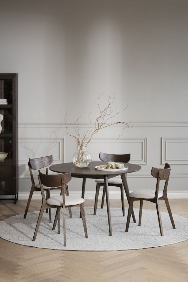 Stół jadalny 'Yumi' Okrągły 115cm - Brązowy