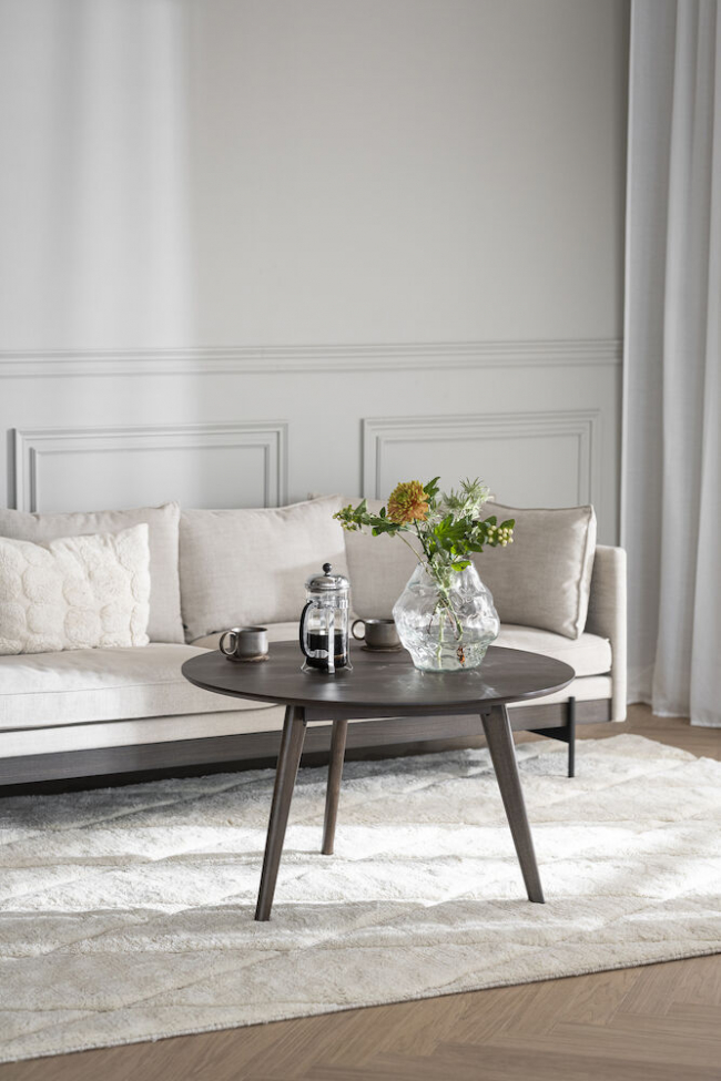 Stolik kawowy 'Yumi' Okrągły 90cm - Brązowy