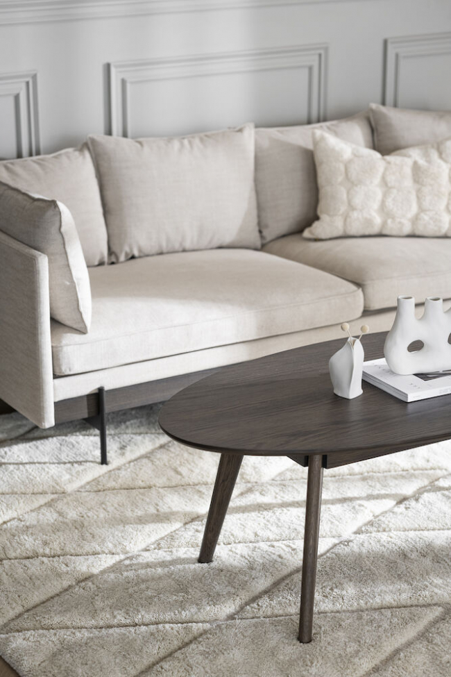 Stolik kawowy 'Yumi' 130x65cm - Brązowy