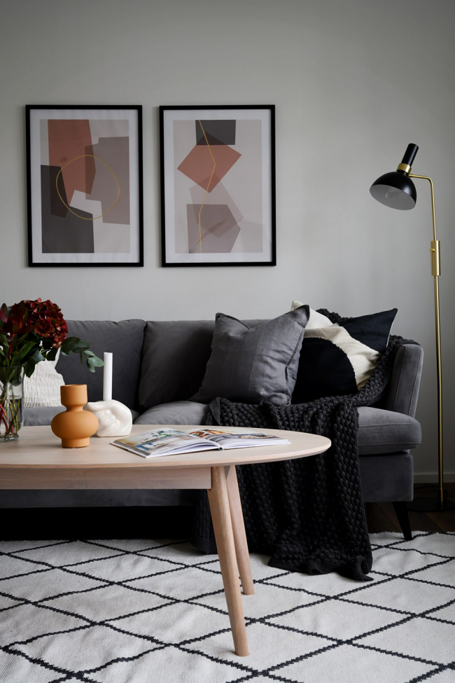 Stolik kawowy 'Yumi' 130x65cm - Białe olejowane