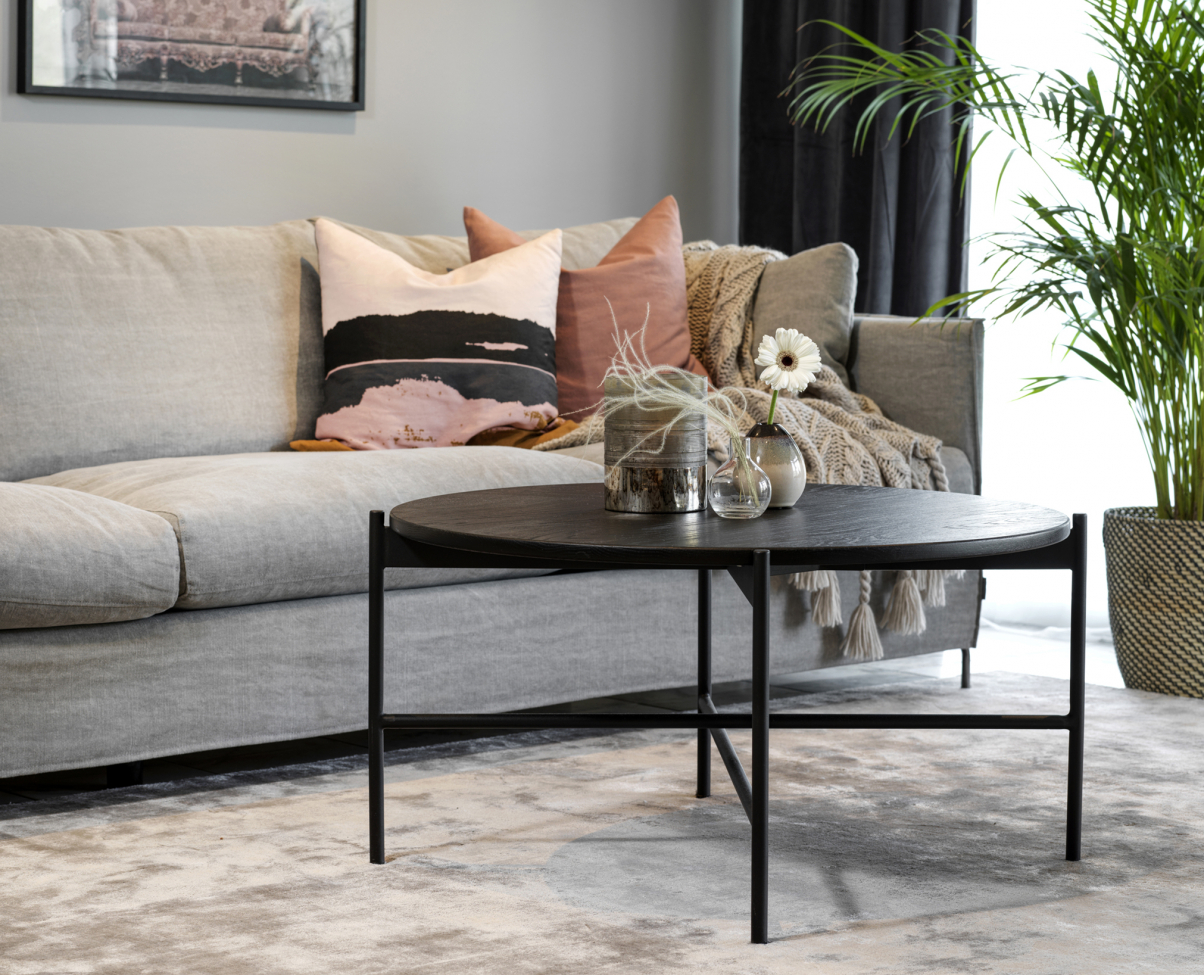 Stolik kawowy 'Skye' Okrągły 89cm - Czarny