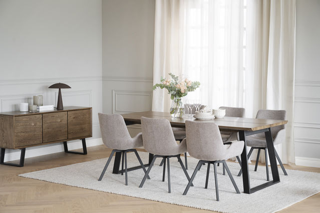 Stół 'Melville' 210x95cm - Brązowy/Czarny