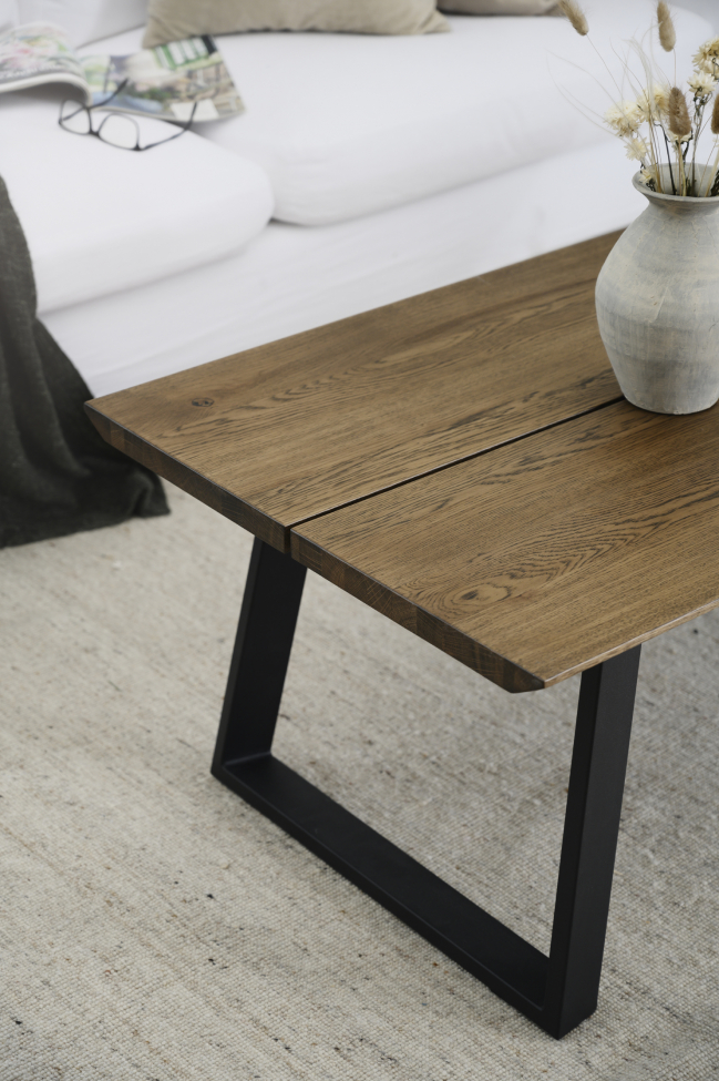 Stolik kawowy 'Melville' 140x65cm - Brązowy/Czarny