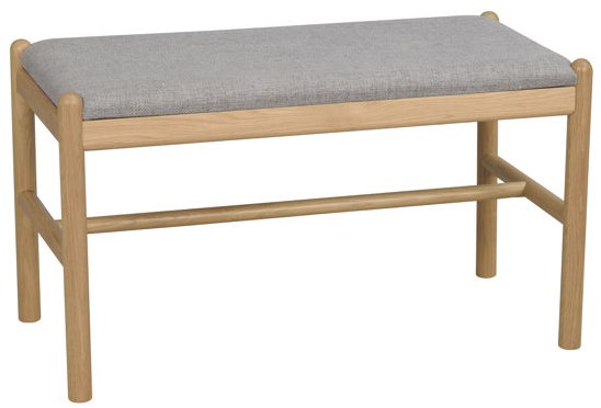 Ławka 'Milford' - Dębowe/Szare