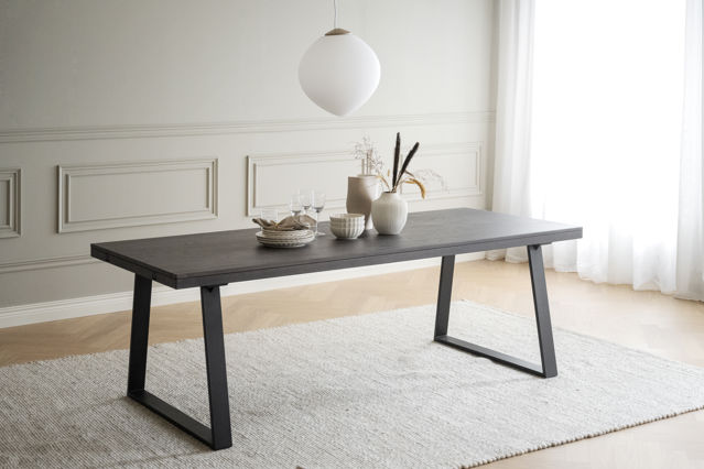 Stół 'Brooklyn' 220x95cm - Ciemnobrązowy/Nogi U