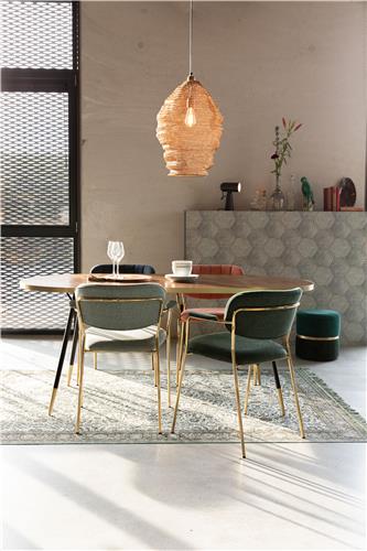 Krzesło 'Jolien' - Zielony/Złoty