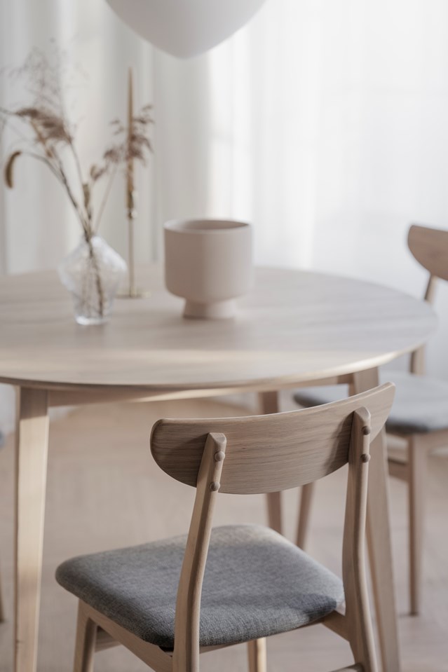 Krzesło 'Rodham' - Białe/ Jasnoszare