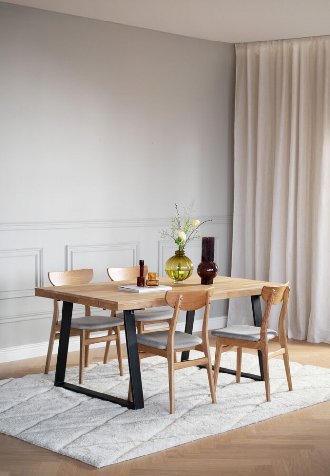 Krzesło 'Rodharn' - Naturalne/Szare