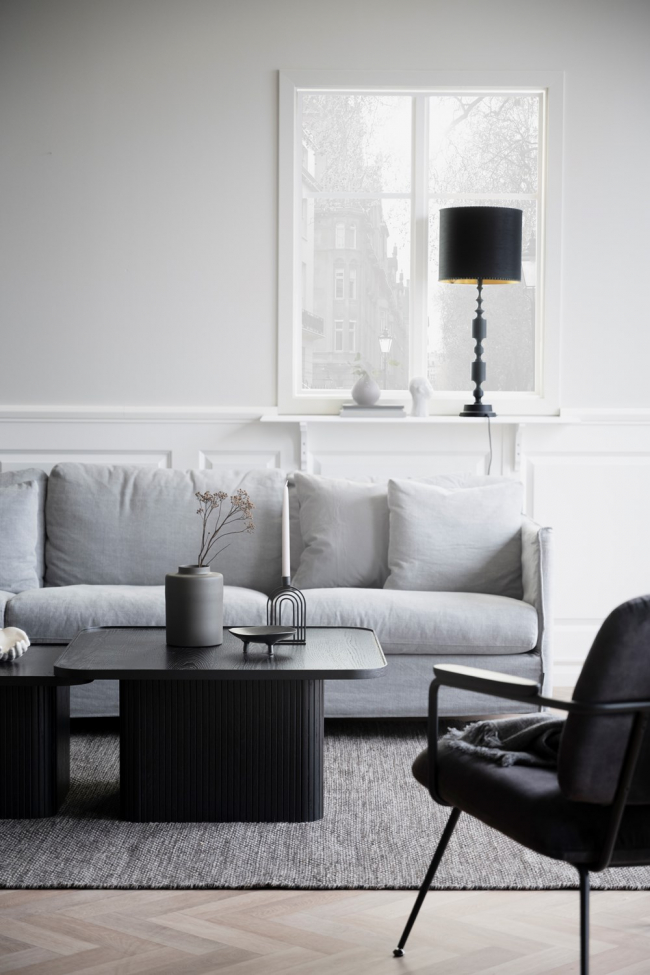 Stolik kawowy 'Sullivan' 80x80cm - Czarny