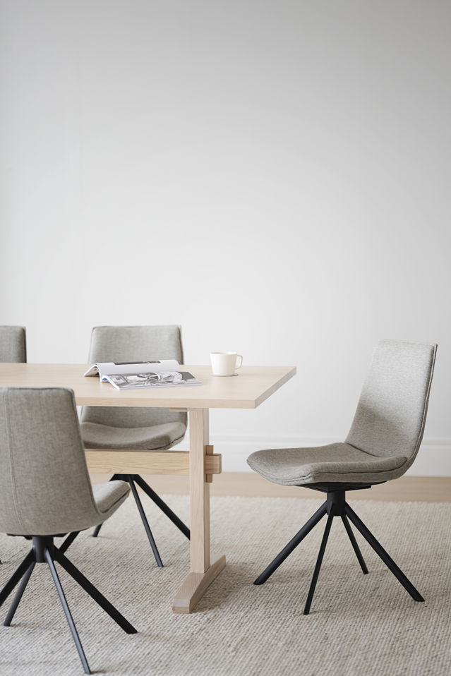 Fotel z podłokietnikami 'Lowell' Obrotowy - Szary