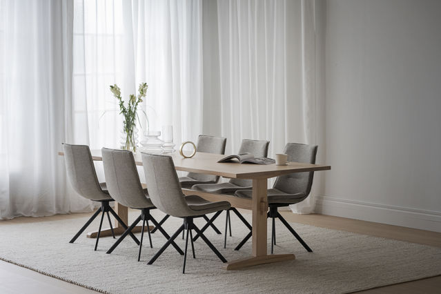 Fotel z podłokietnikami 'Lowell' Obrotowy - Szary