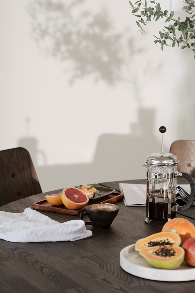 Stół 'Carradale' Okrągły 150cm - Brązowy/Nogi w kształcie V