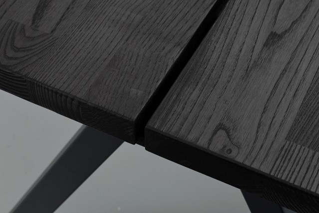 Stół 'Carradale' 220x100cm - Czarny/Nogi w kształcie V