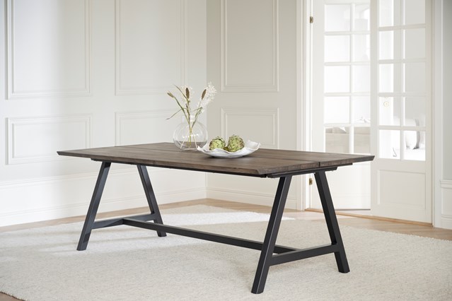 Stół jadalny 'Carradale' 220x100cm - Brązowy/A-noga