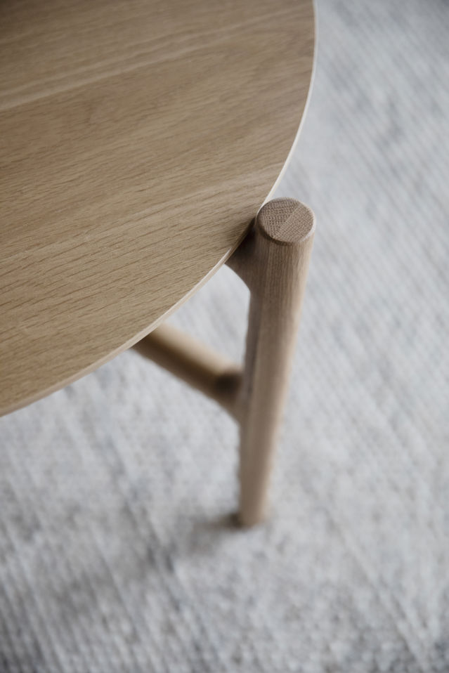 Stolik kawowy 'Holton' Okrągły 55cm - Naturalny