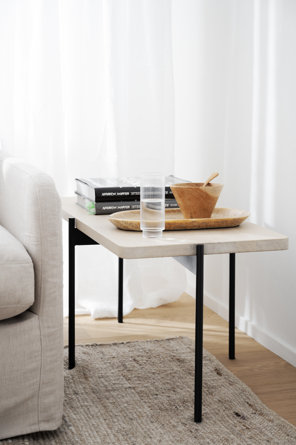 Stolik kawowy 'Shelton' 95x50cm - Białopigmentowany dąb