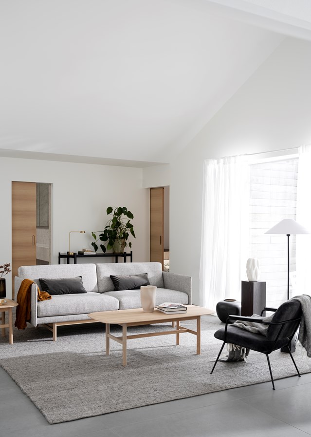 Sofa 'Hammond' 2-osobowa - Szara/Naturalna