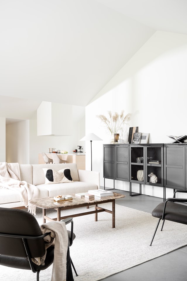 Stolik kawowy 'Hammond' 135x62cm - Brązowy/Marmur