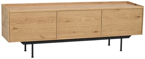 Szafka RTV 'Brewerton' - Dąb/Czarny