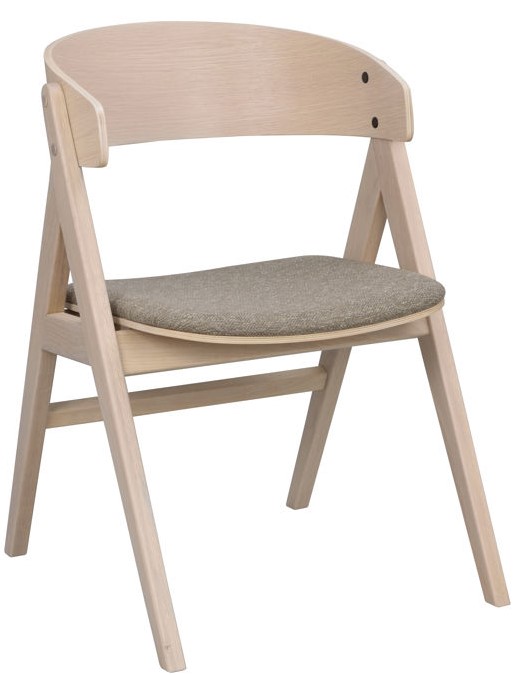 Fotel 'Waterton' - Biały pigmentowany/Brązowy