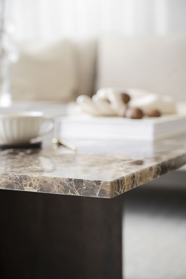 Stolik kawowy 'Brooksville' 90x90cm - Brązowy