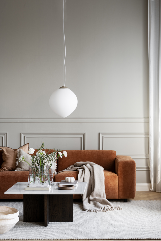 Stolik kawowy 'Brooksville' 90x90cm - Biały/Brązowy