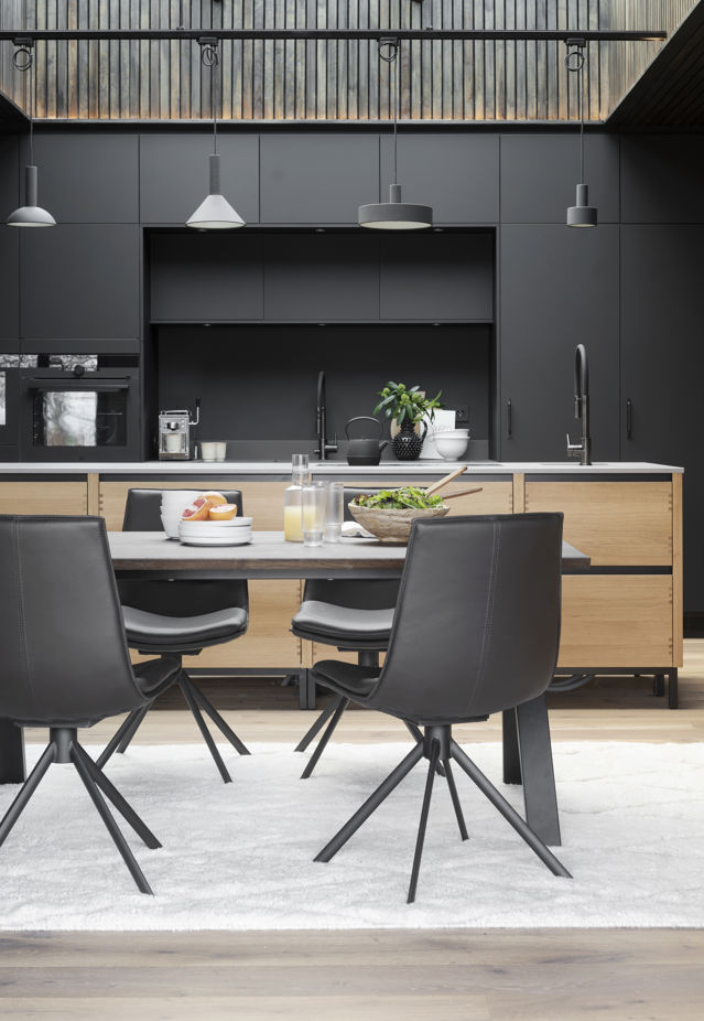 Stół jadalny 'Carradale' 170x100cm - Brazowy/Nogi w kształcie V