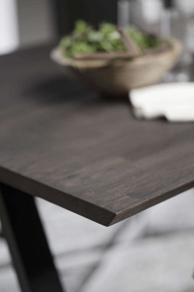 Stół jadalny 'Carradale' 170x100cm - Brazowy/Nogi w kształcie V