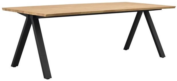 Stół jadalny 'Carradale' 220 cm - Dąb/Nogi w kształcie V