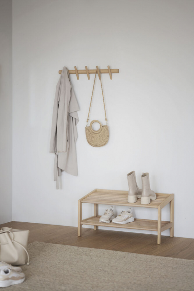 Półka na buty 'Hillmond' - Jasny dąb