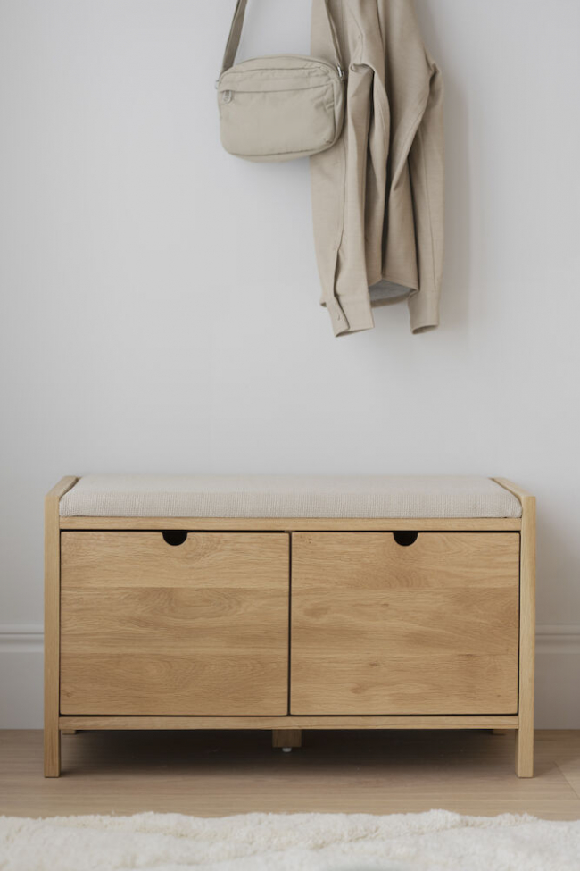 Ławka w przedpokoju 'Hillmond' - Dąb