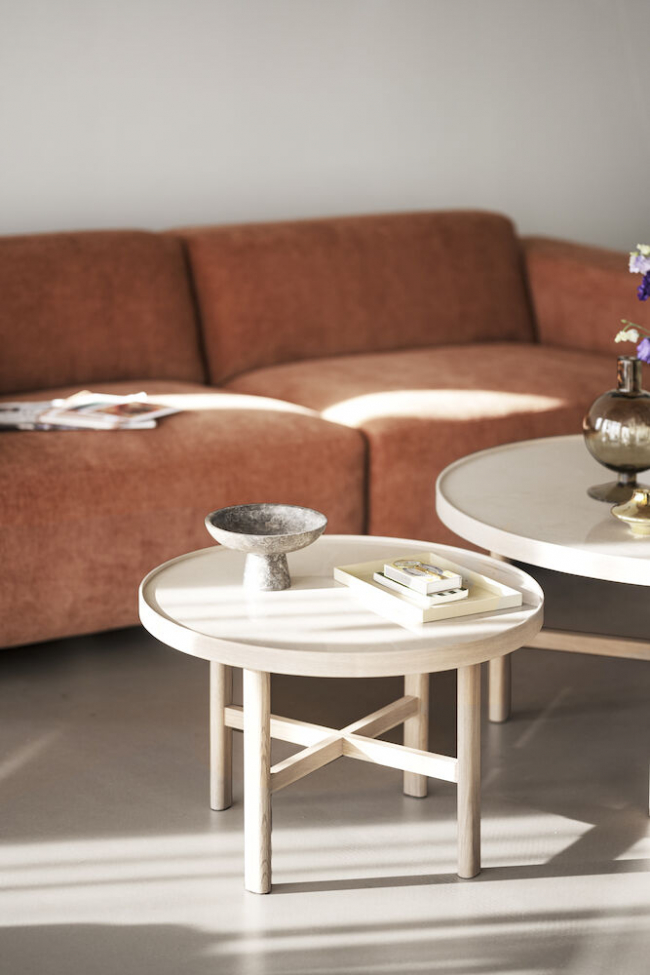 Stolik kawowy 'Marsden' Okrągły 60cm - Jasny dąb