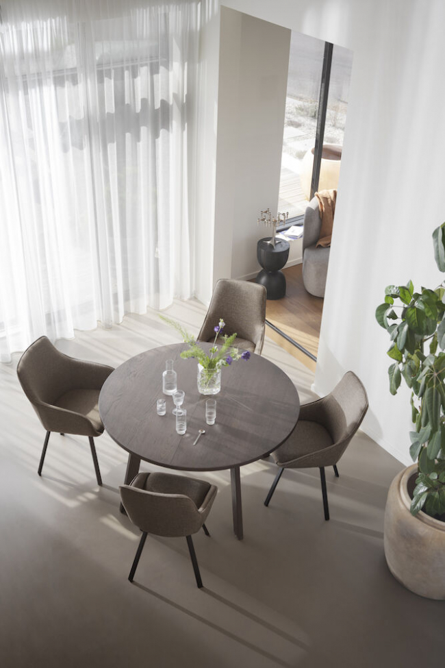 Stół 'Glenside' Okrągły 130cm - Brązowy