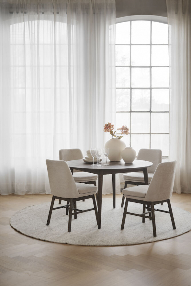 Stół 'Tyler' Okrągły 120cm - Brązowy