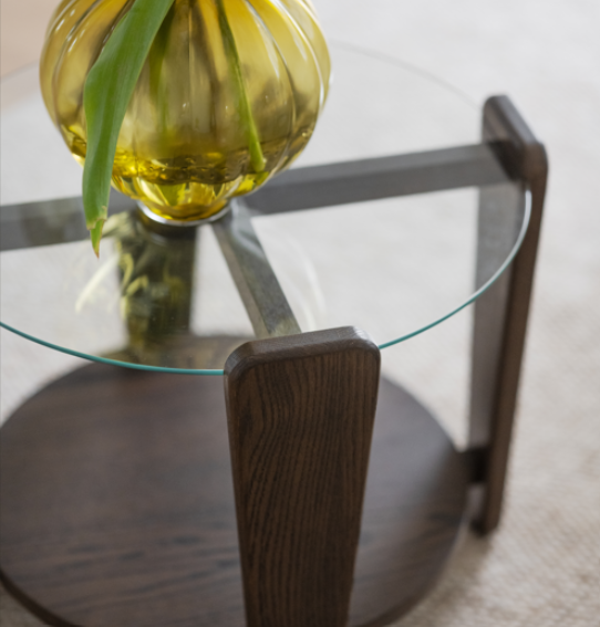 Stolik kawowy 'Arran' Ø52 - Brązowy