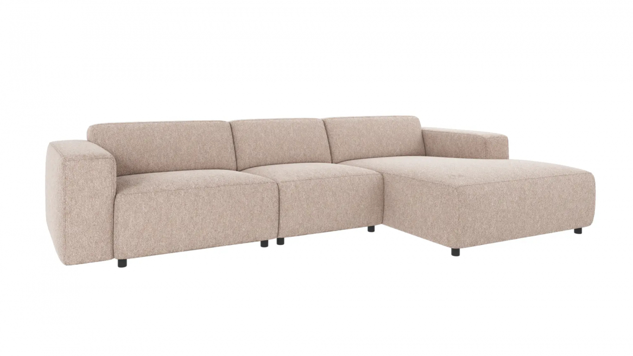 4-osobowa sofa 'Willard' z chaise longue H - Jasnobeżowa