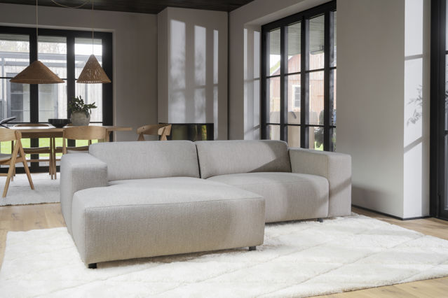 3-osobowa sofa 'Willard' z chaise longue V - Jasnobeżowa