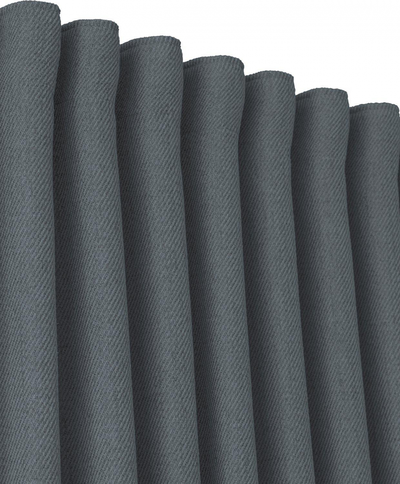 Zestaw 2 zasłon 'Greenwich' 140x280 - Ciemnoszary