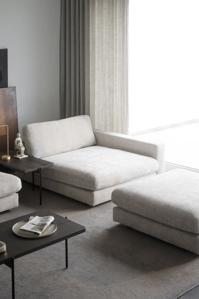 Szezlong 'Duncan' H - Jasnoszary