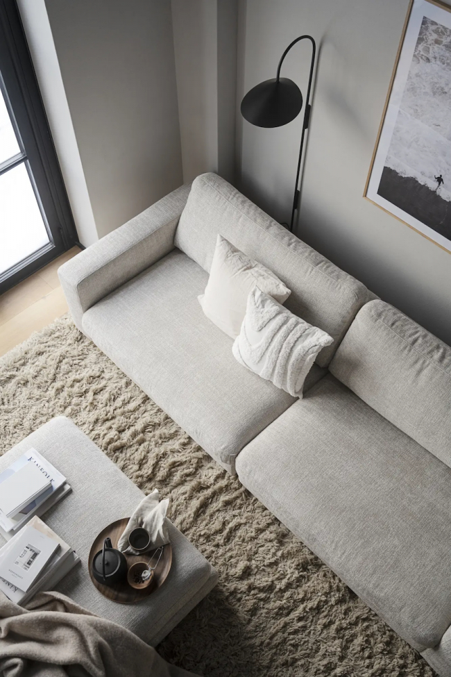 Sofa 3-osobowa 'Duncan' - Jasnoszary