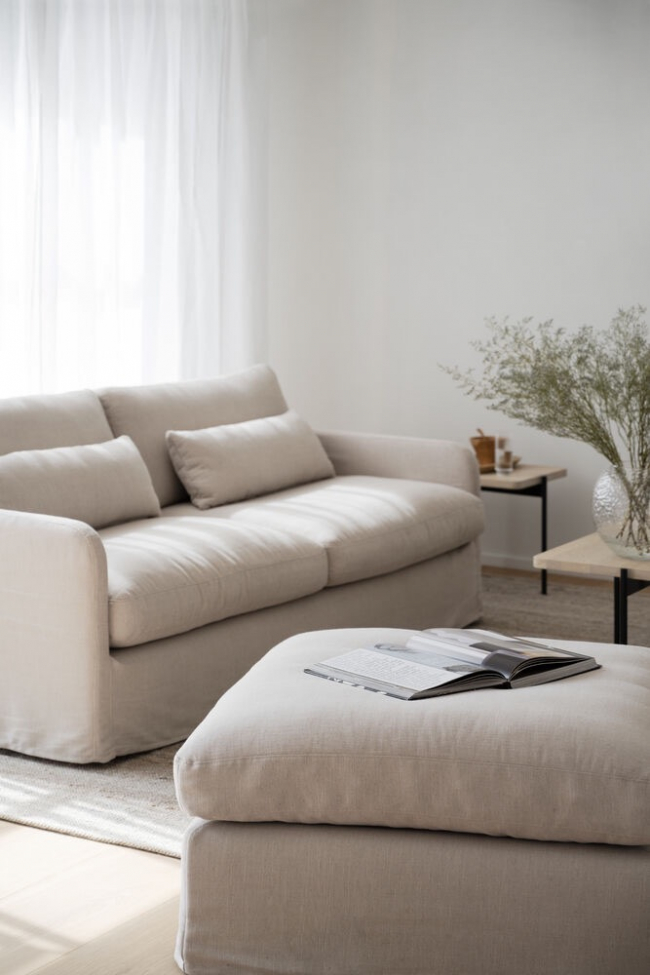 Pufa 'Peyton' - Beżowa