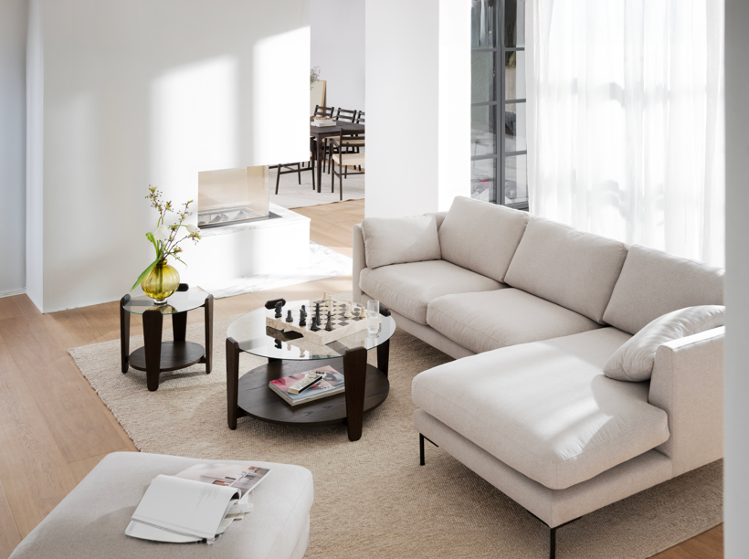 Pufa 'Corwin' - Jasnobeżowy