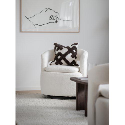 Poszewka na poduszkę 'Ines' 45x45- Brązowy