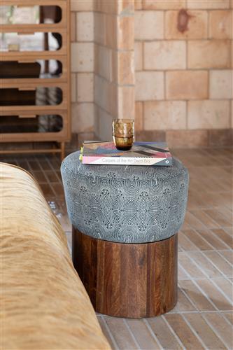 Pufa 'Fragment' - Czarny/Biały