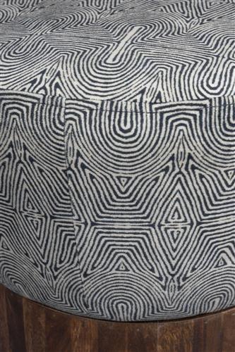 Pufa 'Fragment' - Czarny/Biały