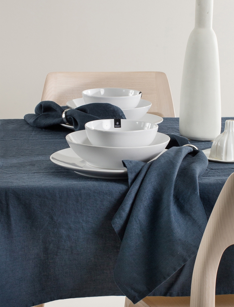 Zestaw 4 serwetek 'Sunshine' 45x45 - Ciemnoniebieski