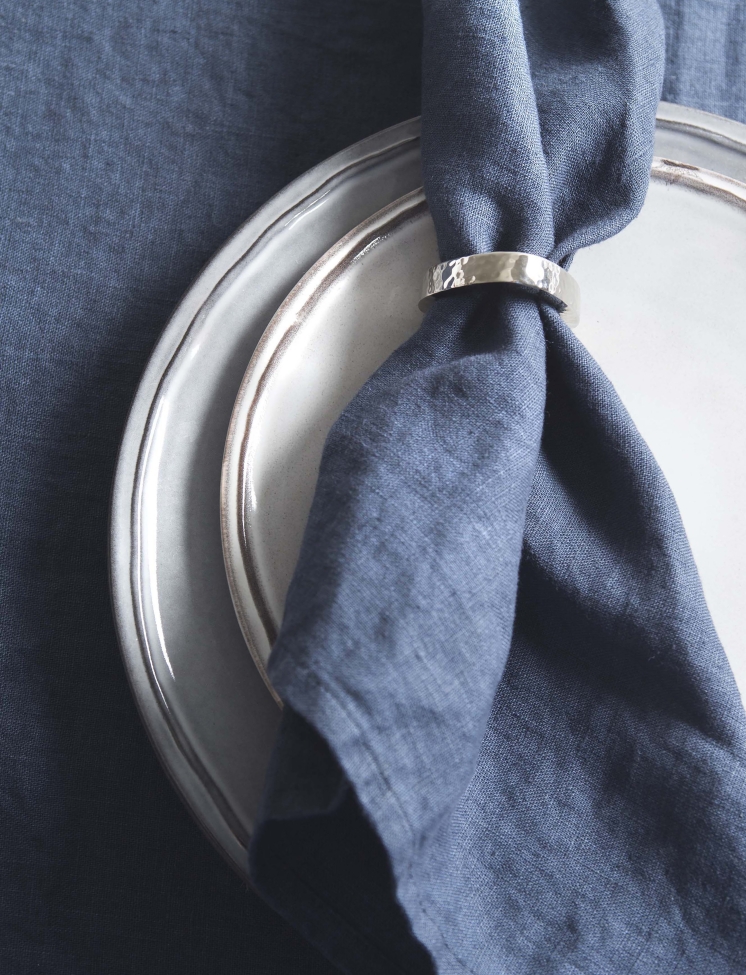 Zestaw 4 serwetek 'Sunshine' 45x45 - Ciemnoniebieski